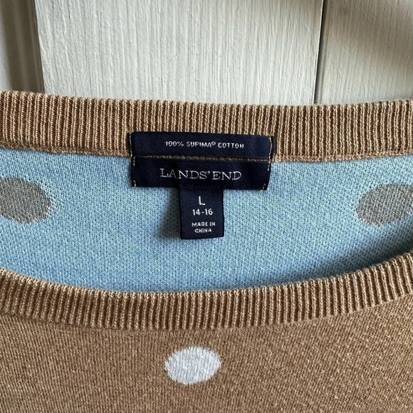 Women’s Land’s End Supima Cotten Sweater Size L 14-16 - Picture 5 of 5
